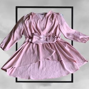 Lane Bryant pink polyester dress wrap mini dress or tunic , NWOT. Never worn